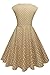 ACEVOG Women's Classy Vintage Audrey Hepburn Style 1940's Rockabilly Evening Dress (XL, Khaki)