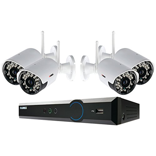 Lorex LH024501C4WB 4-Channel 500GB ECO Blackbox 4 x 960H Wireless Indoor/Outdoor Security Camera System with Stratus Connectivity (White)