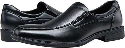 VEPOSE Men's Slip on Dress Shoes Formal Square Toe Loafer Oxfords(10.5,Black) - Thumbnail 6
