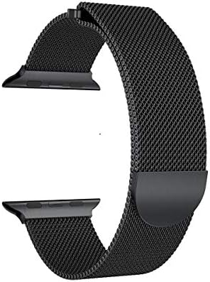 iTerk Compatible Stainless Steel Band for Apple Watch Mesh Milanese Loop Strap Bracelet for iWatch Series 4 Series 1 2 Series 3 with Magnetic Closure Clasp 38mm 40mm 42mm 44mm