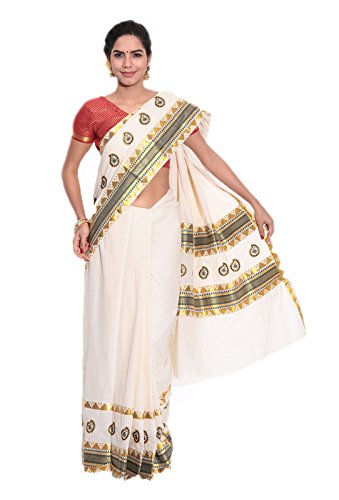 Kerala kasavu Cotton Saree with Blouse