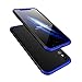 ATRAING Case for XS Case, PC Hard Cases Ultra-Thin 3 in 1 Cover with Screen Protector for X/XS(Blue+Black+Blue)
