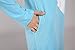 VENTELAN Women Long Sleeve Heart Printed Sleepwear Korean Fashion Pajamas Set Blue Small(USA Size:4-6)