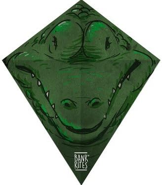 Great kite for children all ages. Cool design. Easy to fly and simple to assemble. Fun outdoor game/ toy/ activity. Perfect gift for kids. Pattern: Green Crocodile