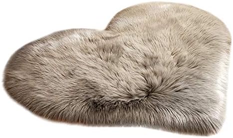 Creazy Wool Imitation Sheepskin Rugs Faux Fur Non Slip Bedroom Shaggy Carpet Mats (A)