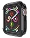Case Compatible for Apple Watch 44mm Series 4, Seiaol Watch Case Protector Compatible iWatch Series 4 Scratch Resistant Shockproof TPU+PC Protective Bumper Cover for Apple Watch (Black)