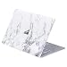 MasiBloom Top Side Laptop Sticker Decal for 13" 13.5 inch Microsoft Surface Laptop 3 & 2 & 1 (2019/18/17 Released) Anti Scratch Skin, Not Compatible with Surface Book (Marble-White with Black)