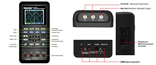 Hantek 2C42 Handheld Oscilloscope Multimeter 2 in 1 Multifunction Tester 2CH+DMM 40MHz Scope - Image 6