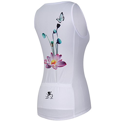 Cycling Sleeveless Jersey Vest Women/Bicycle Cycle Summer Vest Women/Breathable Bike Vest Sleeveless (XL, 8)