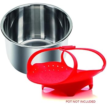 Instant Pot -Compatible Steamer Basket - Durable, BPA-Free Silicone - Perfect for All 5, 6 and 8 Quart/Qt Instapot/Insta Pot Pressure Cooker Models - By Impresa Products