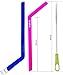 Tegion Reusable Silicone Drinking Straws Bundle for 20 30 Ounce 24 Ounce Tumbler Silicone Straws 6 Set and 2 Cleaning Brushes and 1 Storage Pouch