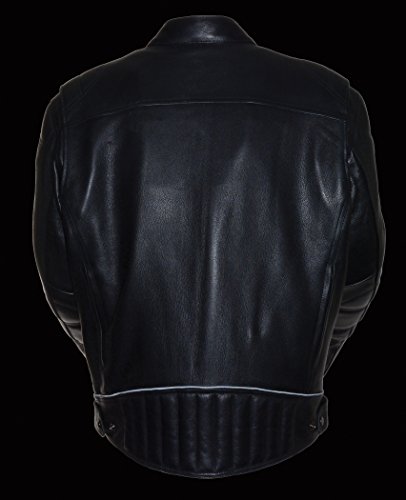 Milwaukee Leather Men's Updated Vented Scooter Jacket (Black, Medium)