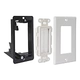 Brush Wall Plate Deco Bristle Insert with Single Gang Mounting Bracket for Low Voltage Cable Pass Through HDTV HDMI Home Theater Networking Wires (White)
