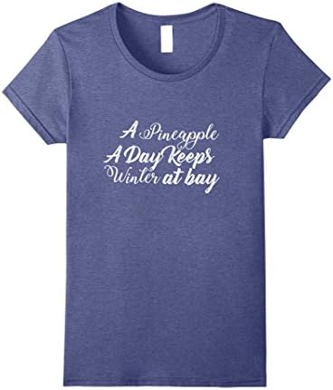 Womens Pineapple Back to School Hate Winter More Summer T-shirt XL Heather Blue