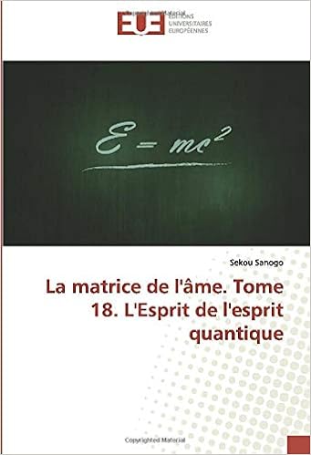 La Matrice De L Ame Tome 18 L Esprit De L Esprit Quantique Omn Univ Europ French Edition Sanogo Sekou 9783639541632 Amazon Com Books