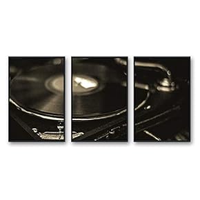 Framed Canvas Wall Art for Living Room, Bedroom Microphone Canvas Prints for Modern Home Decoration Ready to Hang - 16"x24"x3 Panels