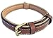 Soft Touch Collars Brown Leather Padded Dog Collar, Size Small,16