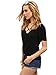 ROMWE Women's Casual Short Sleeve Solid V-Neck T-Shirt Tops