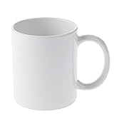 YONICA 11OZ White Coffee Mugs, Porcelain Bulk