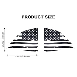 JSCARLIFE American Flag Rear Window Decal for