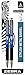 Zebra Pen F-301A Retractable Ballpoint Pen, Premium Blue Metal Barrel, Fine Point, 0.7mm, Black Ink, 2-Pack