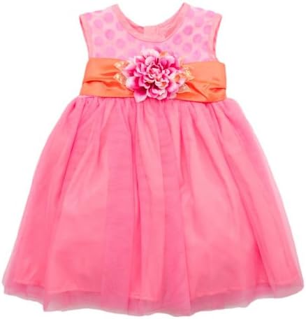 Haute Baby Orange and Pink Dress-18M