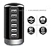 USB Charger 6-Port Desktop USB Charging Station with Smart Identification Technology Compatible with iPhone 15/14/13pro Max 12/12 Mini/12Pro/12 Pro Max/11,Tablets, Smartphones (Black)
