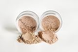 FOUNDATION & CONCEALER DUO Mineral Makeup Kit Full Size Set Matte Bare Face Sheer Powder Cover (DEEP TAN & MEDIUM CONCEALER)