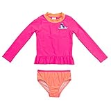 Carter's Baby Girls' Infant Long Sleeve Pocket Mermaid Rash Guard Set, Pink, 18M