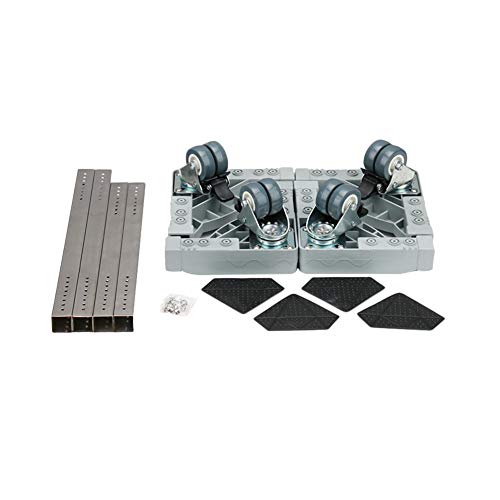 luerme Stainless Steel Movable Adjustable Base Washing Machine Base with 4 Wheels Bracket Shelf Holder Stand Dryers Refrigerators & Freezers - Thumbnail 4