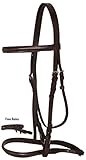 BROWN BLACK RAISED HORSE ENGLISH BRIDLE STITCHED (Brown)