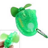 SKNBC Carabiner Water Misting Fan Portable Mini Fan Green