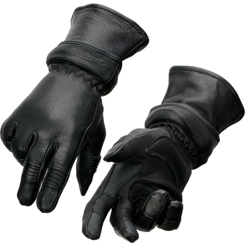 Milwaukee Leather Women's US DeerSkin Leather Full Finger Driving Motorcycle Ha…