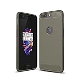 OnePlus 5 Case, Mangix [Scratch Resistant] Super Lightweight Ultra Slim Thin Carbon Fiber Scratch Resistant Shock Absorption Soft TPU Protective Cover For OnePlus 5 A5000 (Gray)