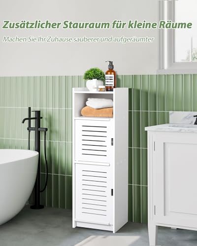Aimu Waterproof Bathroom Cabinet - Freestanding Storage Unit with Open Shelf - Corner Furniture for Bedroom