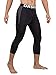 DRSKIN Men’s 3/4 Compression Tight Pants Base Under Layer Running Shorts Warm Cool Dry (CA NP B-G817, M)