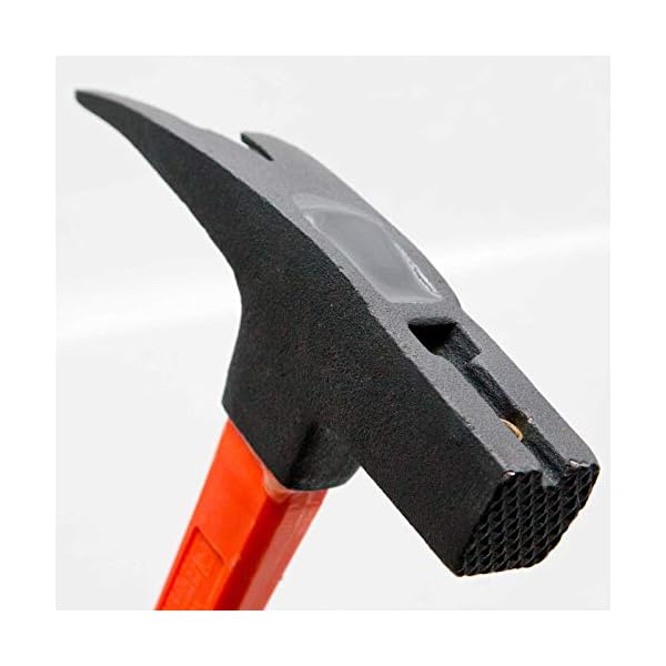 Latthammer mit Nagelhalter/Magnet Kopfgewicht 600 g Glasfaserstiel Zimmermannshammer Schreinerhammer – Bild 4