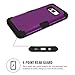 KAMII SWEET-155 3-in-1 Shockproof, Drop-Protection, Hard PC, Soft Silicone Combo Hybrid Impact Defender Heavy Duty Full-Body Protective Case Cover for Samsung Galaxy S8 Plus - Purple/Black