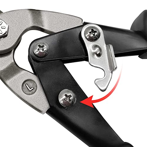 HAUTMEC 10 Inch Aviation Tin Snips Set Left, Right and Straight Cut