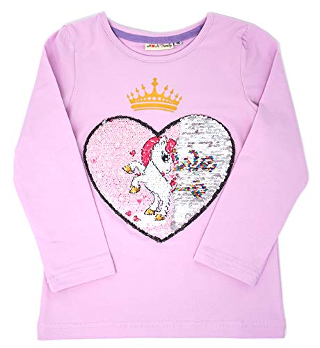 HH Family Flip Sequin Unicorn Shirt Tee for Girls 3-12 Years