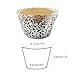 GOLF 100Pcs Cupcake Wrappers Artistic Bake Cake Paper Filigree Little Vine Lace Laser Cut Liner Baking Cup Wraps Muffin CaseTrays for Wedding Party Birthday Decoration (Silver)