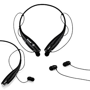 Image of GEARONIC TM 5899-Black-Ear_5416 Wireless Sport Stereo Headset Bluetooth Earphone Headphone for Android or iPhone, Black