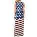 Hemlock Long American Flag Dress, Women Flag Printed Dress Sleeveless Tank Beach Maxi Sundres (XXL, Blue)