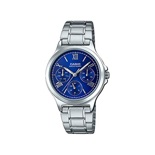 Casio-LTP-V300D-2A2UDF-Analog-Quartz-Silver-Stainless-Steel-Womens-Watch