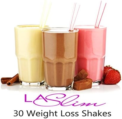 30 VLCD Diet Shakes, Meal Replacement Shake, For Fast Weight Loss, For Men and Women, Ultra Convenient For Rapid Results + FREE DROP FAT FAST DIET PILLS + Free Shaker + FREE Rapid Weight Loss Program By LA Slim + FREE DELIVERY