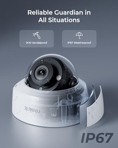REOLINK 5MP Outdoor Security IP Camera, Turret Surveillance PoE with 2.8mm Lens,130° Diagonal,IK10 Vandal Proof,Smart Detection,Color Night Vision,2-Way Talk,IP67 Weatherproof,RLC-540A