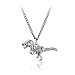 Jane Stone Vintage Mini Dinosaur Skeleton Animal Pendant Collar Bib Necklace Personalized Alloy Jewelry