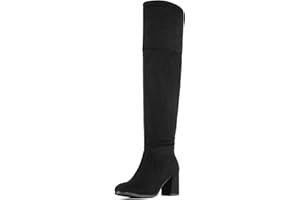 DREAM PAIRS Women's Thigh High Block Heel Over The Knee Boots