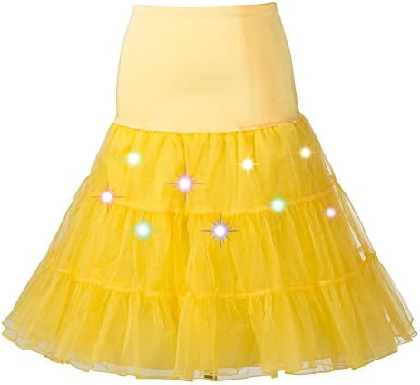 Tutu Skirt High Waist Sexy Tulle Petticoat Dance Performance Colorful LED Easter Day Party Women Skirts