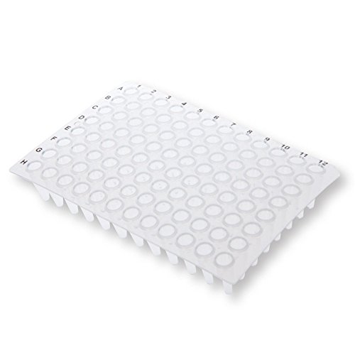 96-Well Non-Skirted PCR Plate, Ultra Thin Wall, Red, 10 Plates/Unit